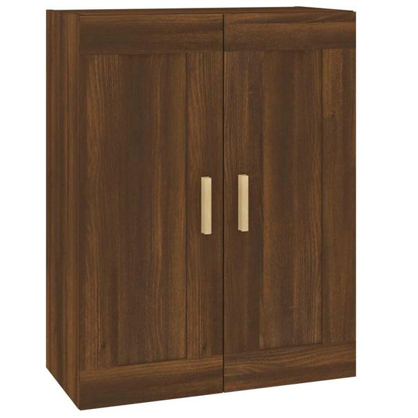 Vidaxl Armadio A Muro Marrone Effetto Rovere 69,5X32,5X90 Cm Materiale A Base Di Legno-image