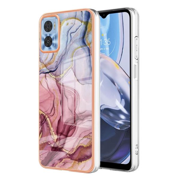 Custodia Per Motorola Moto E22 / E22I, Custodia In Silicone Tpu A Fantasia, Paraurti Antiurto Oro Rosa-image