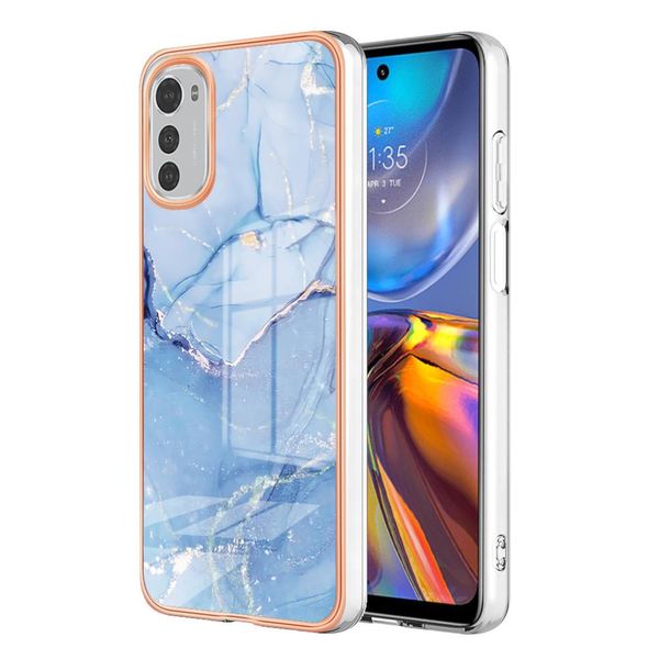 Custodia Per Motorola Moto E32, Custodia In Silicone Tpu A Fantasia, Paraurti Antiurto Blu-image