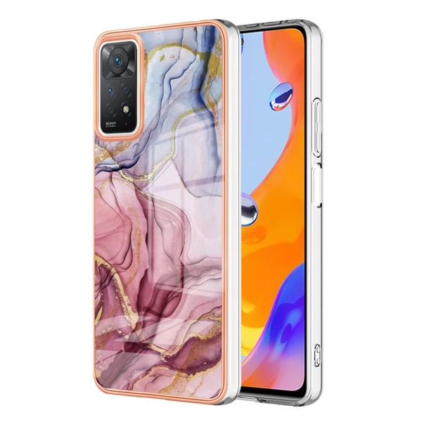 Custodia Per Xiaomi Redmi Note 11Pro 5G / 4G, Custodia In Silicone Tpu A Fantasia, Paraurti Antiurto Oro Rosa-image