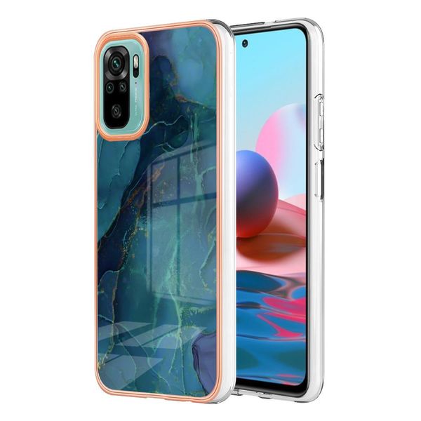 Custodia Per Xiaomi Redmi Note 10S / Note 10 4G, Custodia In Silicone Tpu A Fantasia, Paraurti Antiurto Verde-image