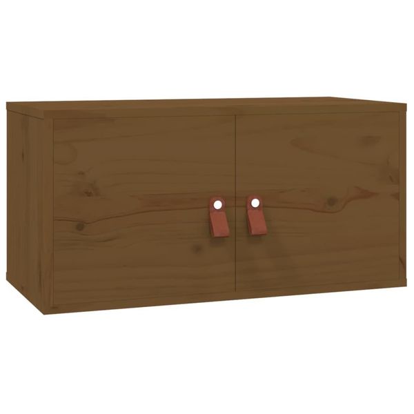 Vidaxl Armadio A Muro Marrone Miele 60X30X30 Cm In Legno Di Pino Massiccio-image