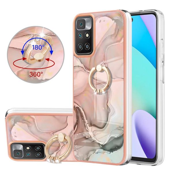 Custodia Per Xiaomi Redmi 10, Custodia Protettiva In Silicone Tpu Bumper A Fantasia Con Supporto Ad Anello CrèMe-image