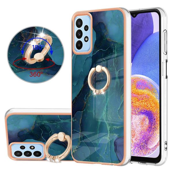 Custodia Per Samsung Galaxy A23 4G/5G, Custodia Protettiva In Silicone Tpu A Fantasia Con Supporto Ad Anello Verde-image