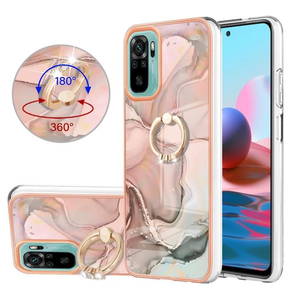 Custodia Per Xiaomi Redmi Note 10S / Note 10 4G, Custodia Protettiva In Silicone Tpu Bumper A Fantasia Con Supporto Ad Anello CrèMe-image