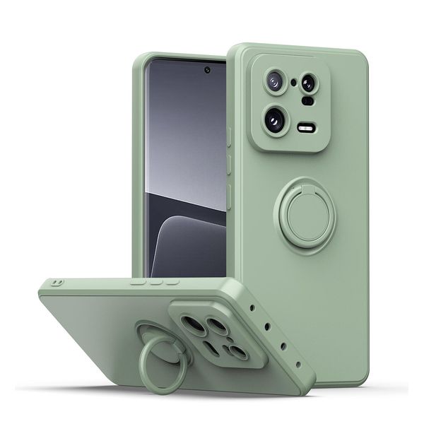 Custodia Xiaomi 13 Pro, Con Supporto Ad Anello E Supporto, Resistente Ai Graffi, Custodia In Silicone Morbido Per Xiaomi 13 Pro Turchese-image