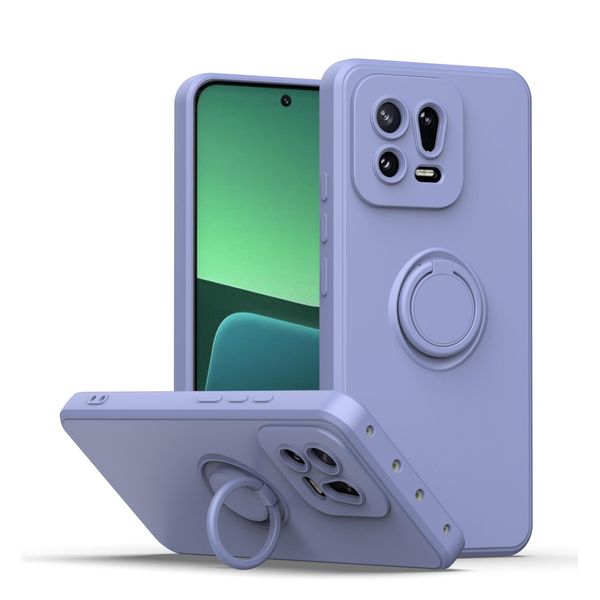 Custodia Xiaomi 13, Con Supporto Ad Anello E Supporto, Resistente Ai Graffi, Custodia In Silicone Morbido Per Xiaomi 13 Purple-image