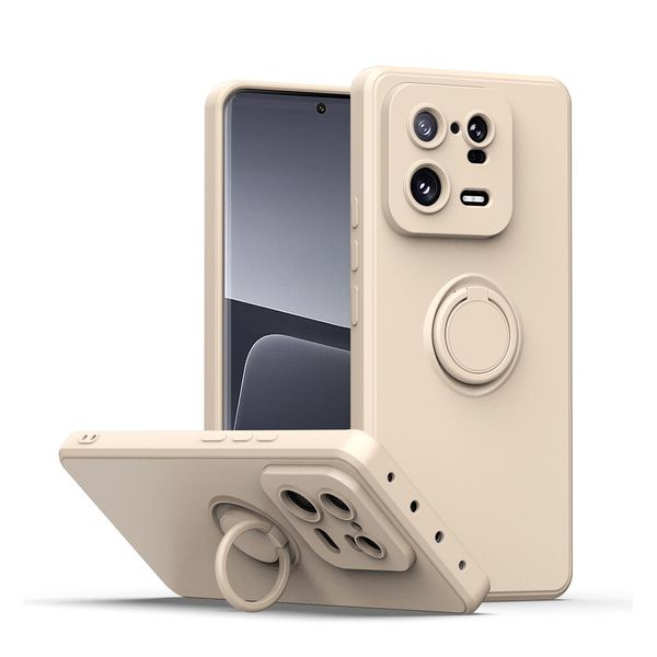 Custodia Xiaomi 13 Pro, Con Supporto Ad Anello E Supporto, Resistente Ai Graffi, Custodia In Silicone Morbido Per Xiaomi 13 Pro Rosa-image