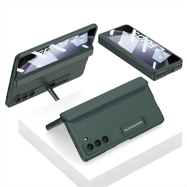 Custodia Per Samsung Galaxy Z Fold 5, Protezione Magnetica Della Cerniera, Cover All-Inclusive Con Protezione Dello Schermo E Supporto Verde-image