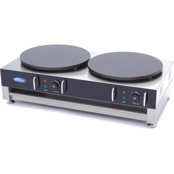 Maxima - Crepiera Gastro - Crepes Doppie - 2 X 40 Cm - Incl. Stendipasta-image