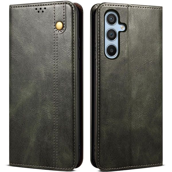 Custodia Per Samsung Galaxy A54, Portafoglio In Pelle Flip Case Con Funzione Stand Verde-image