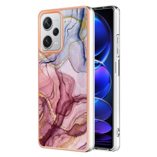Custodia Per Xiaomi Redmi Note 12 Pro+, Custodia In Silicone Tpu A Fantasia, Paraurti Antiurto Oro Rosa-image