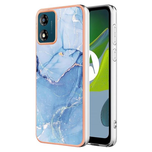 Custodia Per Motorola Moto E13, Custodia In Silicone Tpu A Fantasia, Paraurti Antiurto Blu-image