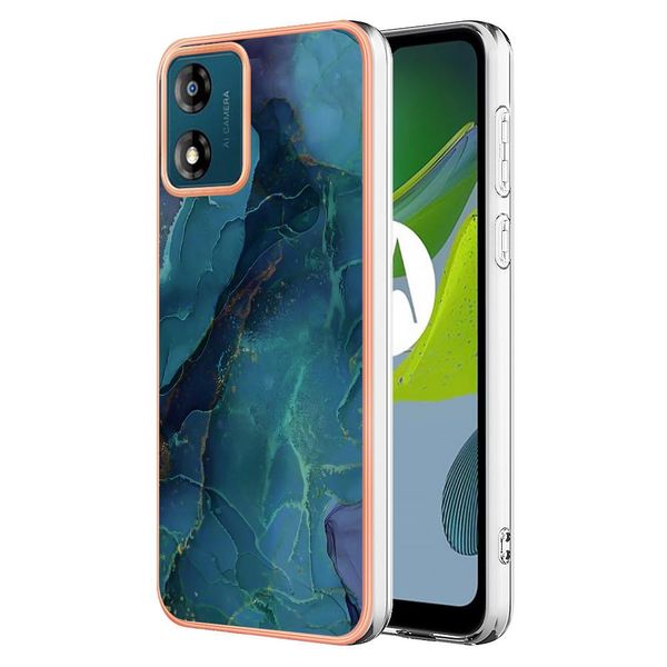 Custodia Per Motorola Moto E13, Custodia In Silicone Tpu A Fantasia, Paraurti Antiurto Verde-image