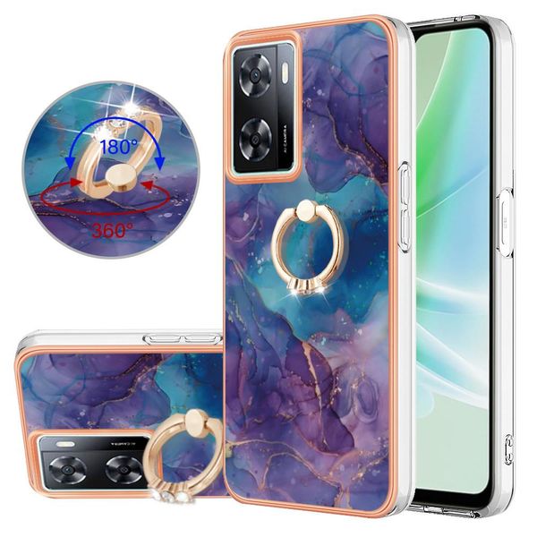 Custodia Per Oneplus Nord N300, Custodia Protettiva In Silicone Tpu A Fantasia Con Supporto Ad Anello Viola-image
