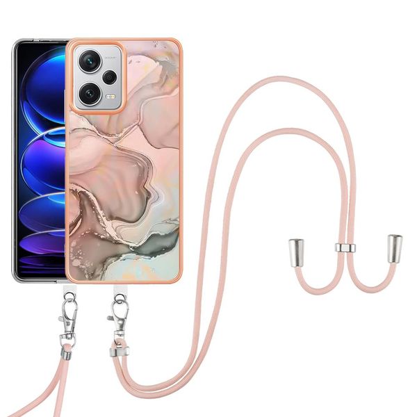 Custodia Con Cinturino Per Xiaomi Redmi Note 12 Pro+, Paraurti In Tpu A Fantasia, Custodia Protettiva Con Cinturino Regolabile CrèMe-image