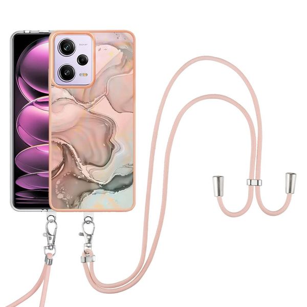 Custodia Con Cinturino Per Xiaomi Poco X5 Pro/Redmi Note 12 Pro 5G, Paraurti In Tpu A Fantasia, Custodia Protettiva Con Cinturino Regolabile CrèMe-image