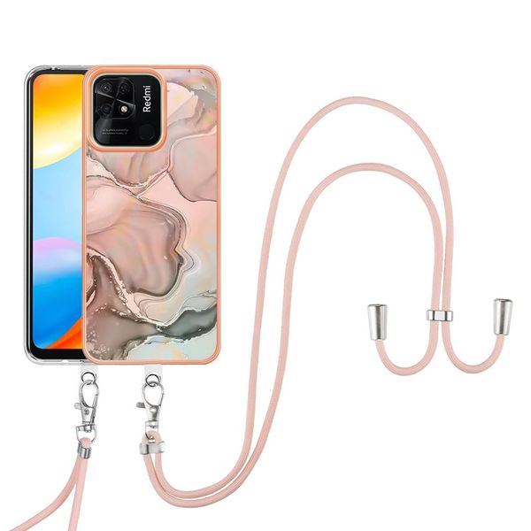 Custodia Con Cinturino Per Xiaomi Redmi 10C, Paraurti In Tpu A Fantasia, Custodia Protettiva Con Cinturino Regolabile CrèMe-image