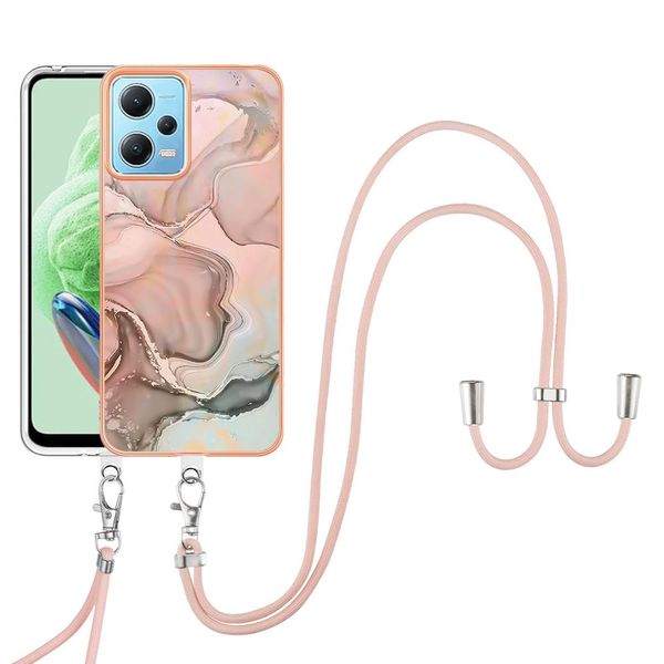 Custodia Con Cinturino Per Xiaomi Poco X5/Redmi Note 12 5G, Paraurti In Tpu A Fantasia, Custodia Protettiva Con Cinturino Regolabile CrèMe-image