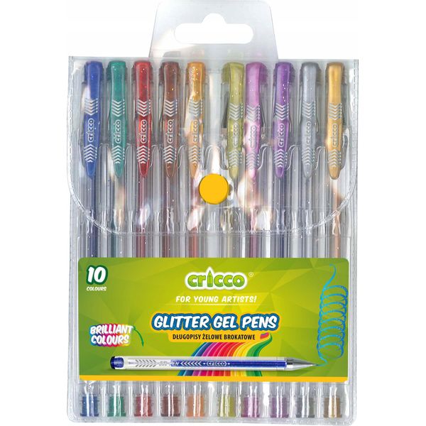 Penne Gel Glitterate 10 Colori Cricco-image