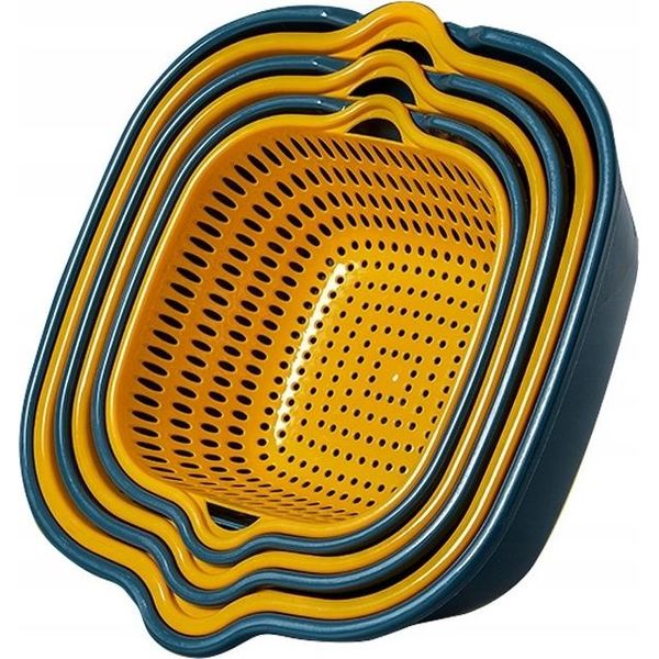 Set Di 6 Pezzi Di Cucchiai E Ciotole 3X Setacci 3X Ciotole 20-28 Cm-image