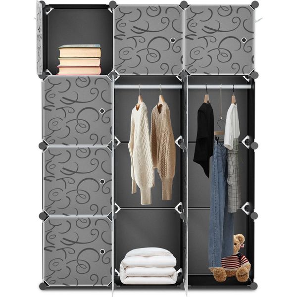 Jayseuw Armadio Fai Da Te 12/13/20 Scatole Sistema Di Scaffalatura Armadio Con Porta Acqua E Antipolvere Per Camera Da Letto Bagno (12 Scatole)-image