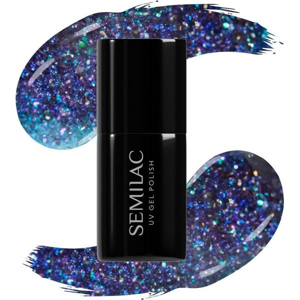 Virtual Blue #826 Semilac Hybrid-Nagellack Mit Partikeln 7 Ml Semilac-image