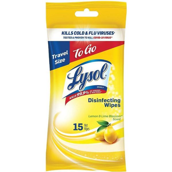 Lysol | Salviette Detergenti Limone E Lime - 15 Pezzi - Antibatteriche - Profumo Fresco - Versatili-image