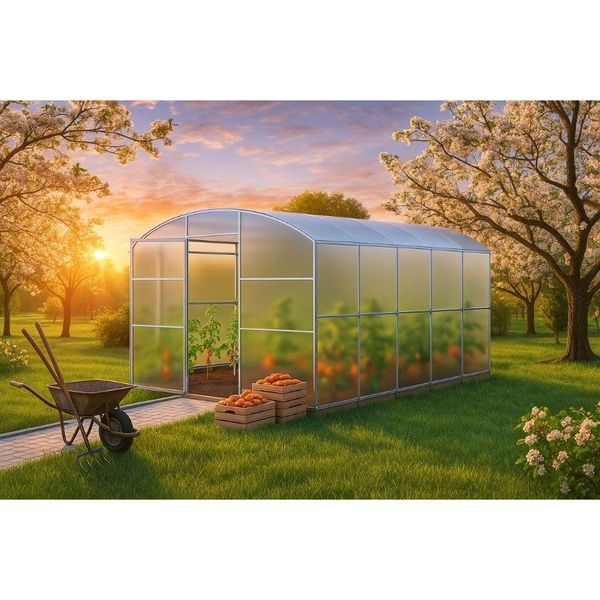 Garden Dream Serra In Policarbonato "Avalon"" 3X8M In Acciaio, Con Policarbonato 4Mm"-image