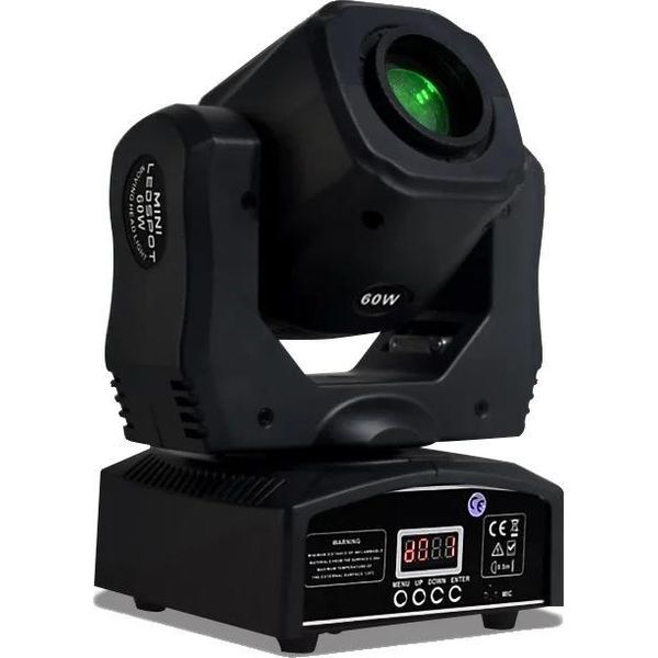 Faro Mobile, Controllo Dmx, Effetti Cromatici Dinamici, 60W Spot Led, Spina Ue-image
