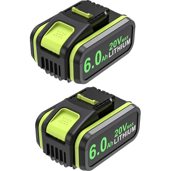 Batteria Per Utensili, Capacità 6000Mah, Compatibile Con Diversi Modelli, 2PCS 6000Mah-image