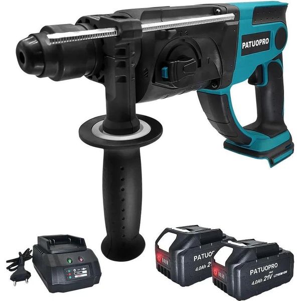 Martello Rotante Elettrico, Motore Senza Spazzole, 3 Funzioni, Batteria 2PCS 4.0Ah, Eu-image