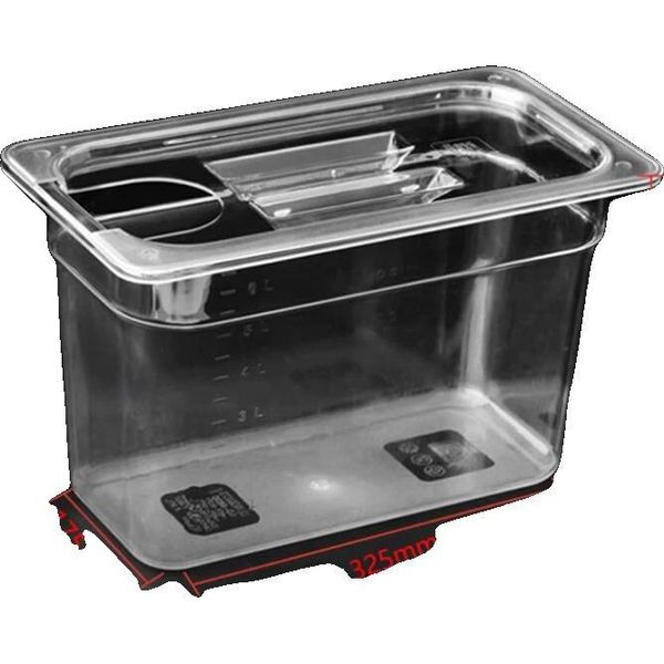 Contenitore Per Pentole Per Cottura Sous Vide, Divisori Rimovibili, Plastica Alimentare, 6 Litri-image