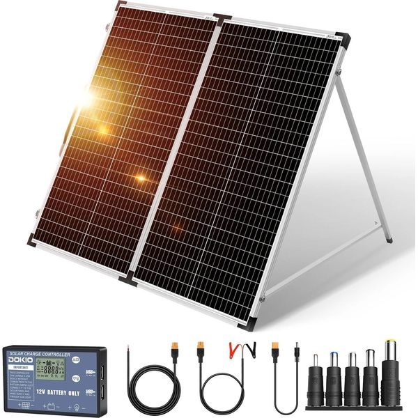 Pannello Solare, Design Portatile, Staffa Regolabile, 160W-image