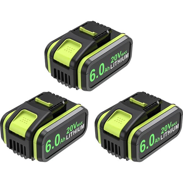 Batteria Per Utensili, Capacità 6000Mah, Compatibile Con Diversi Modelli, 3PCS 6000Mah-image