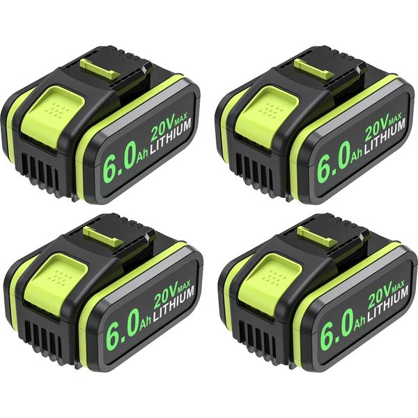 Batteria Per Utensili, Capacità 6000Mah, Compatibile Con Diversi Modelli, 4PCS 6000Mah-image