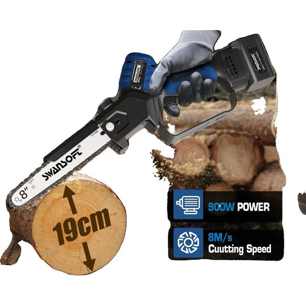 Motosega Elettrica, Motore Brushless, Design Portatile, Due Batterie-image