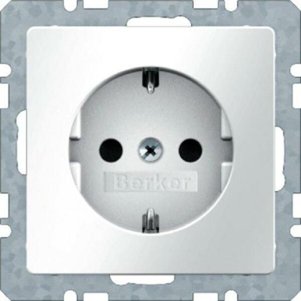 Berker 41236089 Presa Schuko Bianco Polare Vellutato Berker Q.1/Q.3-image