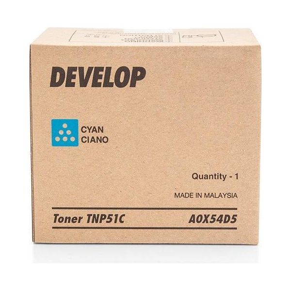 Develop A0X54D5 TNP-51 C Kit Toner Ciano, 5.000 Pagine Per Ineo + 3110 Plus 3110-image
