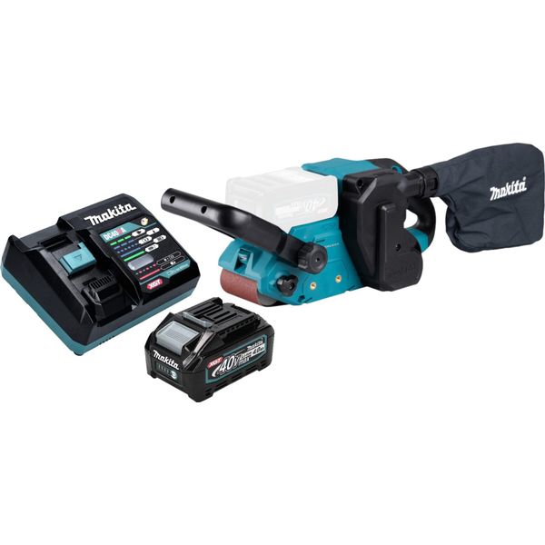 Makita Bs 001 GM101 Levigatrice A Nastro A Batteria 40 V Max. 76 X 533 Mm Brushless + 1X Batteria 4,0 Ah + Caricabatterie-image
