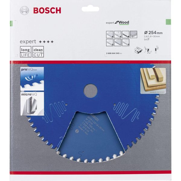 Bosch Expert For Wood - KreissäGeblatt - FüR Holz - 254 Mm - 54 ZäHne-image