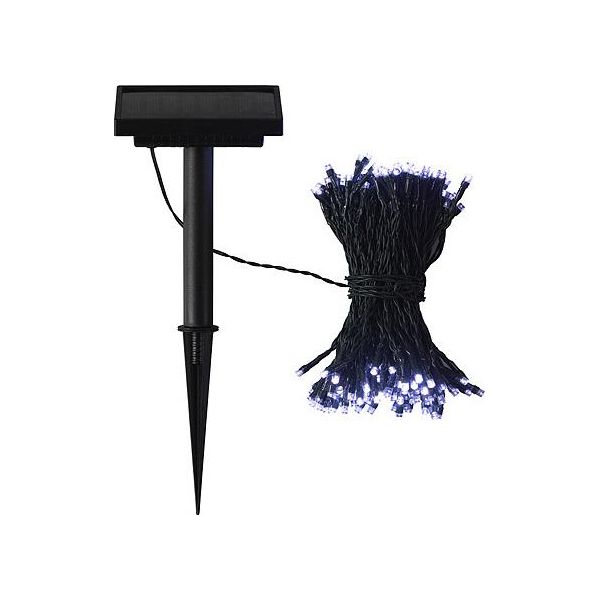 Catena Luminosa Solare Intelligente 200 Led Bianco Freddo-image