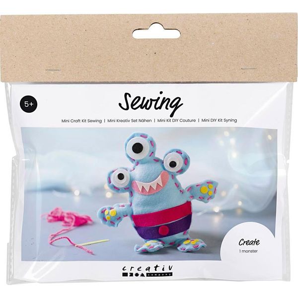 Creativ Company Mini Set Da Hobby Per Cucire Il Mostro Di Feltro-image
