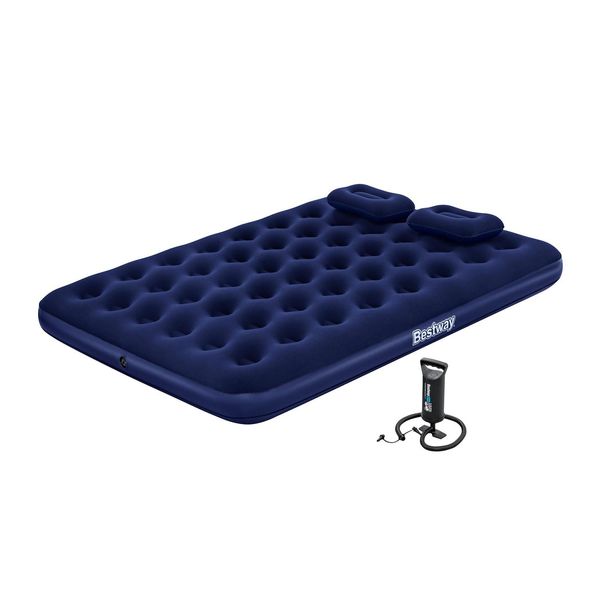 Bestway Doppelluftbett Mit Externer Handpumpe 203 X 152 X 22 Cm-image