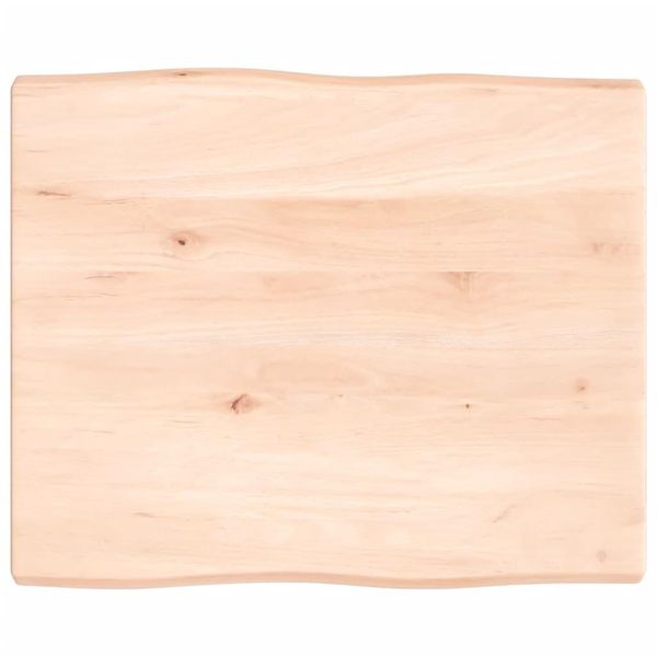 Piano Del Tavolo 60X50X(2-4) Cm In Legno Massiccio Non Trattato Bordo Albero-image
