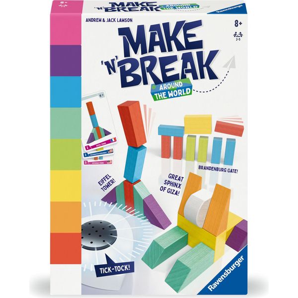 Ravensburger 22473 - Make 'N' Break - Around The World - Gioco Da Tavolo Per Tutta La Famiglia Con Blocchi Da Costruzione, Gioco 22473-image