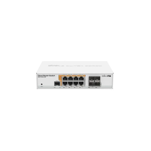 Mikrotik CRS112-8P-4S-IN Network Switch Gigabit Ethernet (10/100/1000) Power Over Ethernet (Poe) White-image
