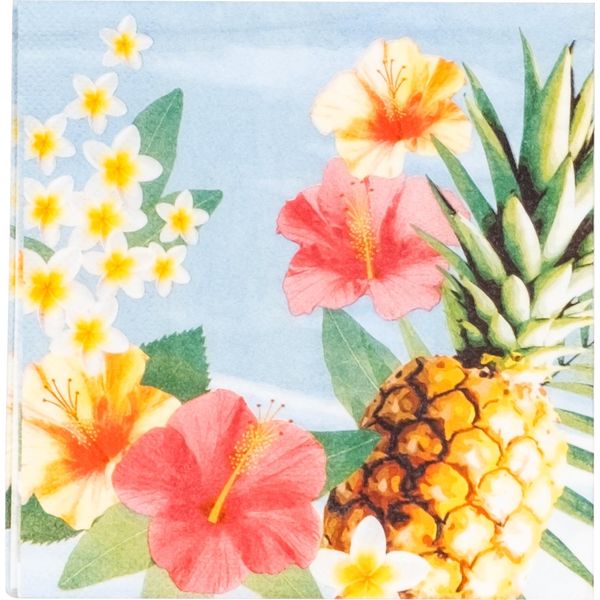Tovaglioli Di Carta Hawaii Accessori Per Feste 20 Pezzi Colorati 33X33Cm - Taglia Unica-image