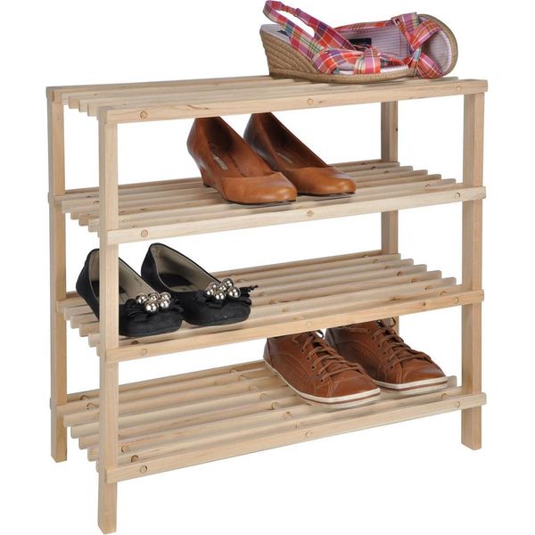 Hi 90045 Scaffale Per Scarpe Con 4 Ripiani 54X26X52Cm-image