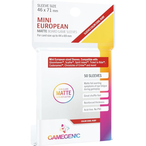 Gamegenic - Maniche Opache Per Giochi Da Tavolo Mini European (46 X 71)-image